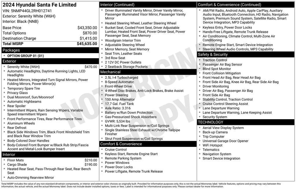 hyundai santa fe 2024 5NMP44GL2RH012741 image hyundai santa fe 2024 5NMP44GL2RH012741 image